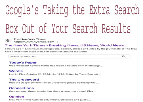 Google’s Taking the Extra Search Box Out of Your Search Results